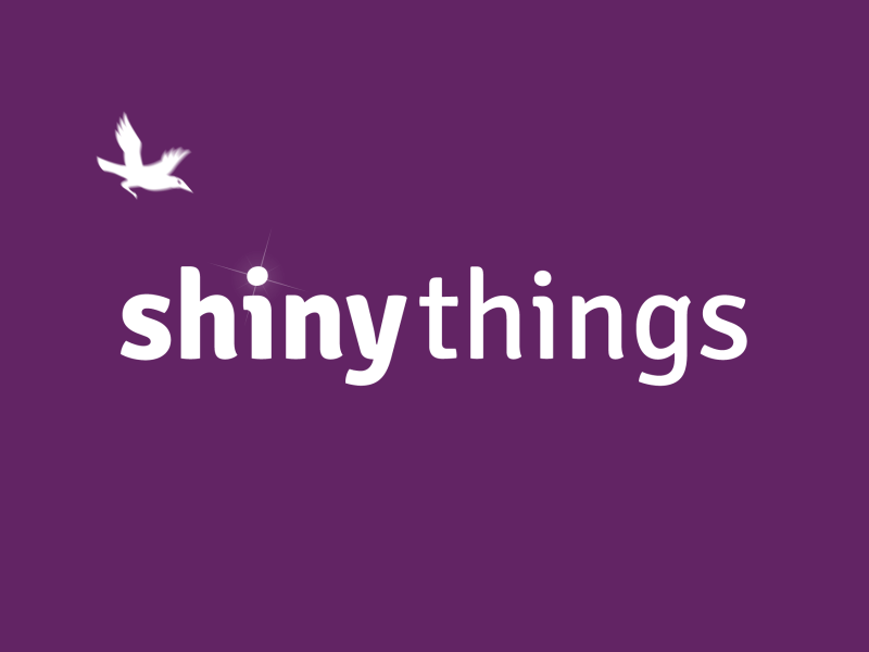 Shiny Things logo animation bird gif logo magpie shiny things