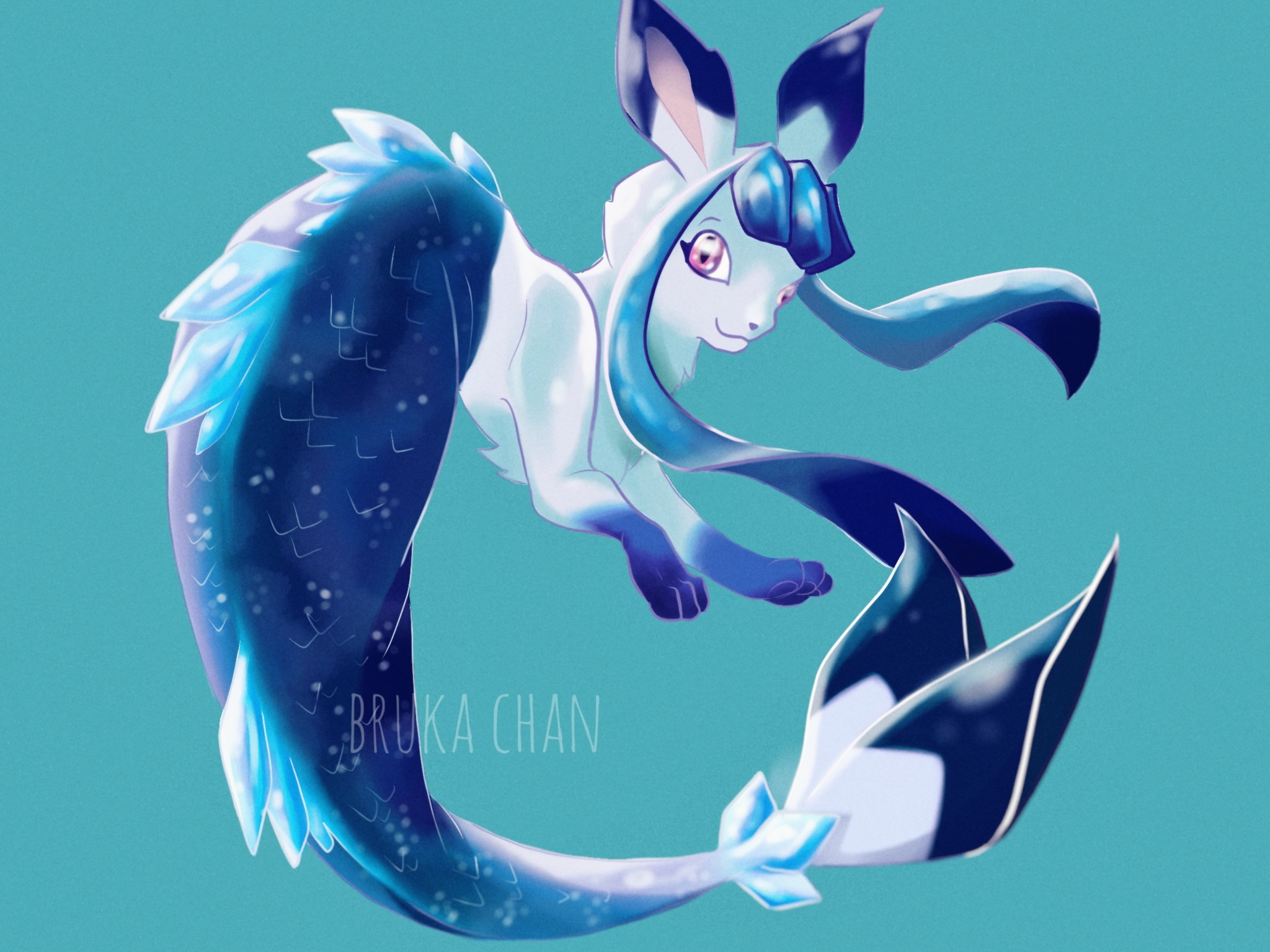 glaceon, Anime, in Pokémon style, cute, simple, line... | OpenArt