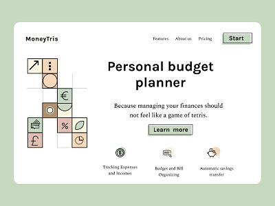 Personal budget planner budget design expense tracker finance money money app money management personal budget planner savings sketch tetris