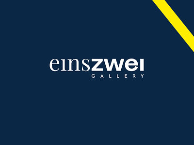 EinsZwei Gallery Logotype art bold design gallery gallery art logo logotype typo typography yellow