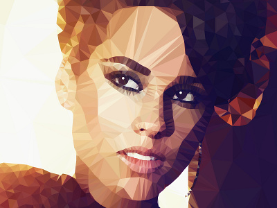 Alicia Keys Polygon Art