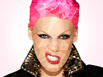 Pink Polygon Art art design graphic illustration polygon