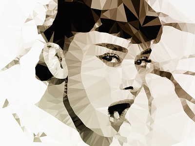 Audrey Hepburn Polygon Art