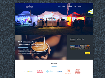 Cafíčko Webdesign catering coffee webdesign