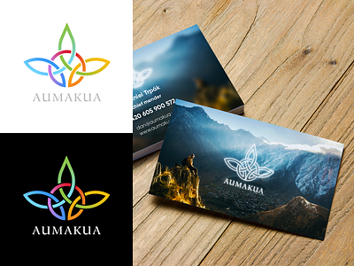 Aumakua Logotype busines card geometric logo logotype multi color spiritual