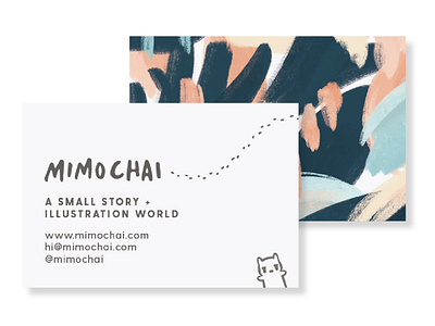 Business Card branding busiensscard google fonts graphicdesign illustration kawaii pastel pattern poppins watercolor