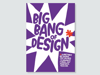 Design Festival Poster blast bomb branding festival graphic design handdrawn handlettering illustration organic poster purple typography