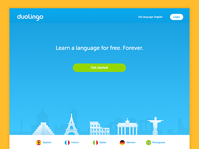 Duolingo Splash Page