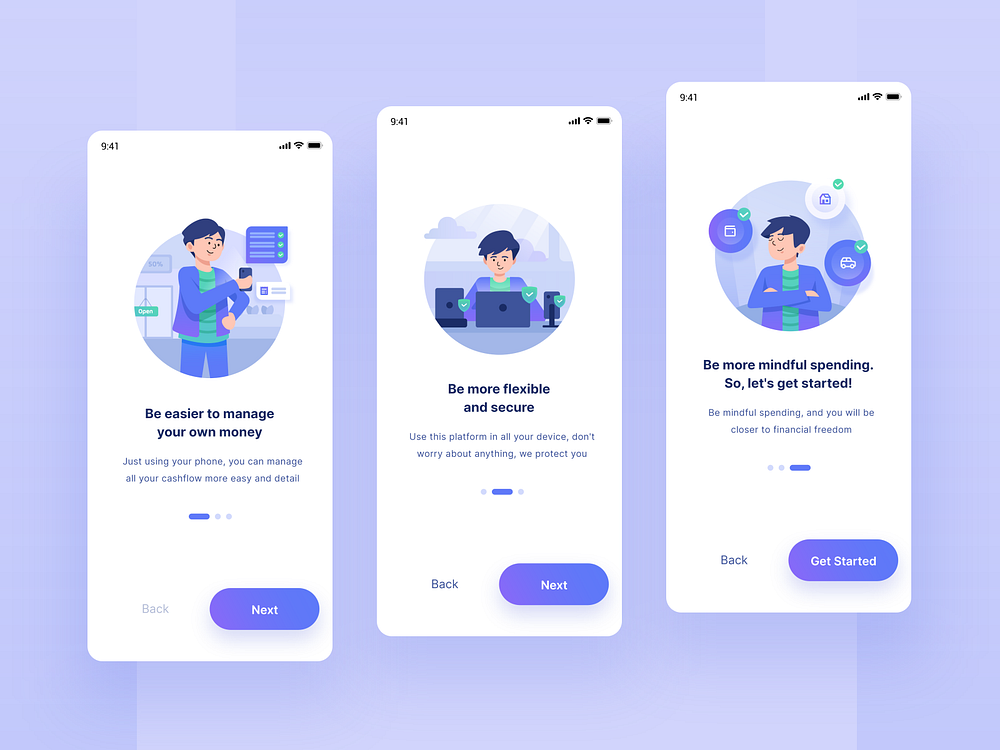 Onboarding for Money Manager App by Habib Al-Hakim on Dribbble