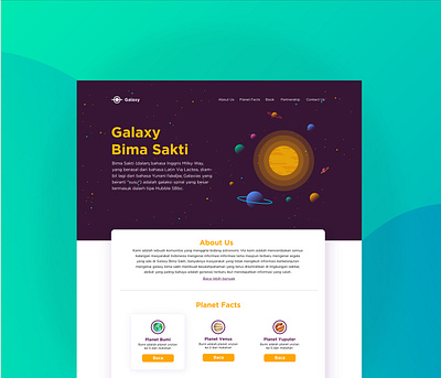 UI for Landing Page Galaxy Bima Sakti branding design illustration logo ui ux vector web website
