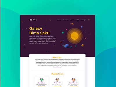 UI for Landing Page Galaxy Bima Sakti branding design illustration logo ui ux vector web website