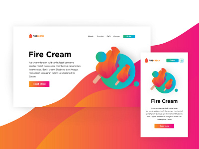 Fire Cream app brand branding clean design icon illustration logo minimal mobile ui ux vector web website