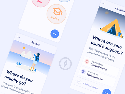 Onboarding - Public Transit App app design onboarding product design transit transport transportation ui uiux ux