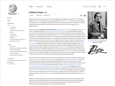 Wikipedia Article Redesign app article design clean concept design minimal redesign ui ux web website wiki wikipedia