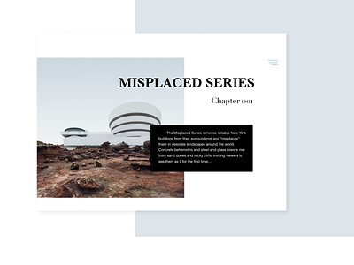Typography Misplaced Series black white clean concept design landscape minimal minimalist simple typography ui web website