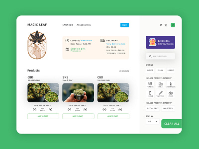 cannabis shop app cannabis cannabis branding cannabis design design eccomerce flat landingpage onepage shop ui ux webdesigner website