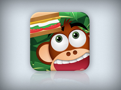 Jungle Picnic icon design app design icon jungle monkey vector