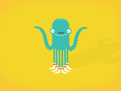 Sir Quiggly character illustration ios ocean octopus play sea texture vector
