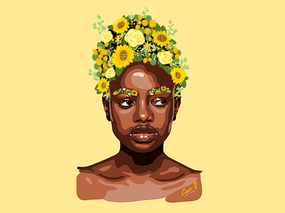 🌼Yellow Flowers🌻 black woman flowers sunflower yellow