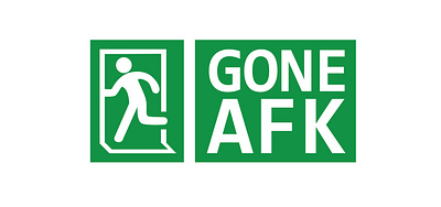Gone AFK cartoon cartoon character cartoon comic computer design exit funny game gamer gaming illustration keyboard logo online game sign design vector
