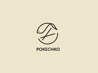 POKECHKO adobeillustator brand branding design fish food logo logomark logotype restaurant branding restaurant logo vector