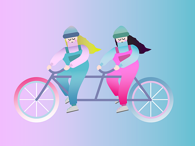 Pink&Blue Bikers