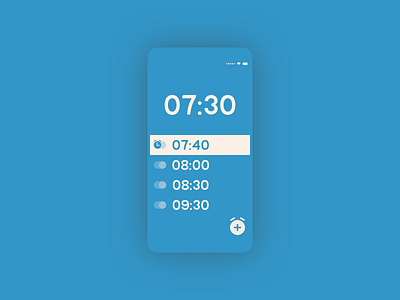 Lifelimitsart 006 / Alarm alarm app blue clock concept dailyui design flat idea material minimal minimalism mobile ui vector