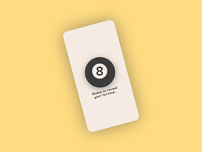 Lifelimitsart 010 / Magic Eight Ball app ball concept dailyui design eight flat idea material minimal minimalism mobile ui vector yellow