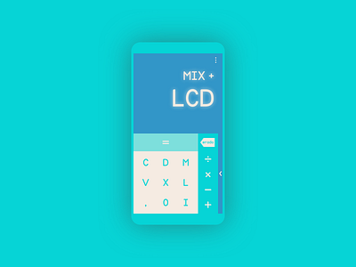 Lifelimitsart 012 / Calculator app blue calculator concept dailyui design flat idea material minimal minimalism mobile roman numerals ui vector