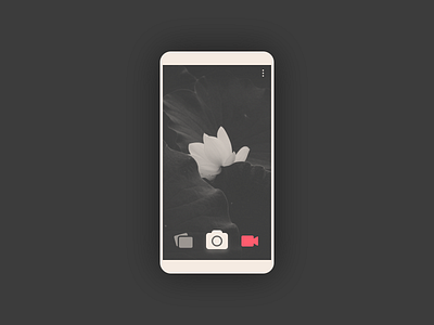 Lifelimitsart 016 / Camera app app black camera concept dailyui design duotone flat idea material minimal minimalism mobile monochrome ui vector