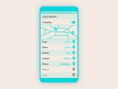 Lifelimitsart 020 / Location app app concept dailyui design flat gps idea location map material minimal minimalism mobile navigate ui vector