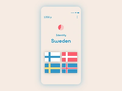 Lifelimitsart 021 / Flag Quiz app concept dailyui denmark design finland flag flat idea material minimal minimalism mobile norway quiz sweden ui vector