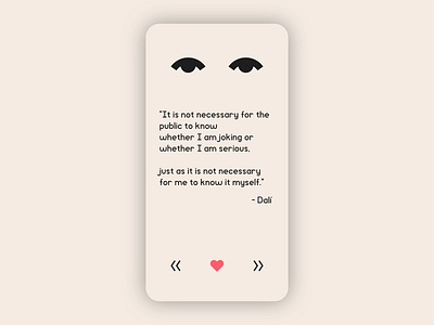 Lifelimitsart 023 / Quotes app beige concept dailyui design eyes flat idea material minimal minimalism mobile quote text ui vector