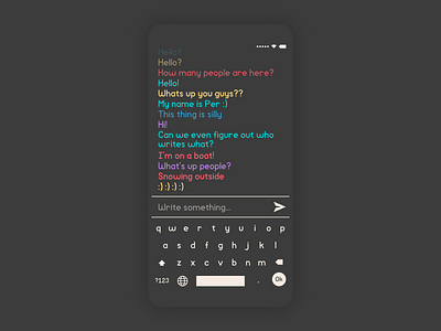 Lifelimitsart 027 / Open Anonymous Chat anonymous app black chat communication concept dailyui design flat forum idea keyboard material minimal minimalism mobile social ui vector write