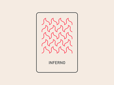 Lifelimitsart 045 / Inferno card app beige card clean concept dailyui design fire flat game idea illustration material minimal minimalism mobile simple ui ux vector