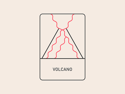 Lifelimitsart 046 / Volcano card app card cards clean concept dailyui design flat game idea illustration material minimal minimalism mobile simple ui ux vector volcano