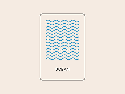 Lifelimitsart 048 / Ocean card app blue card clean concept dailyui design flat game idea illustration material minimal minimalism mobile ocean simple ui ux vector