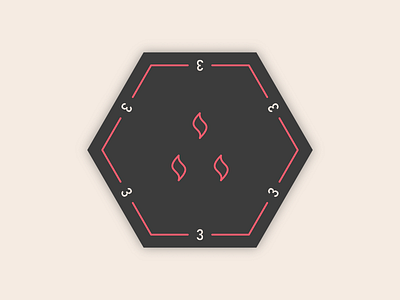 Lifelimitsart 054 / Fire_hex app card clean concept dailyui design flat game hexagon idea illustration material minimal minimalism mobile simple tile ui ux vector