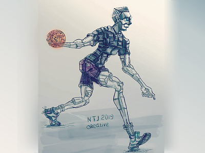 art "Robot basketball