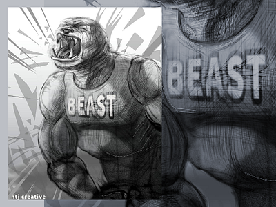 comics illustration:  "Beast"