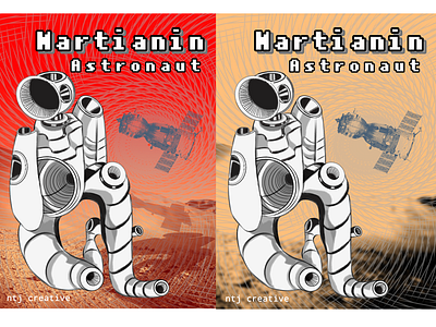 Design a poster "MARTIAN & Astronaut"