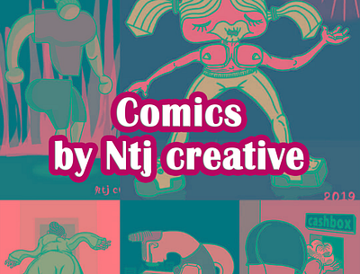 "COVER COMICS "My mini demo trial comics. 2d art design illustration