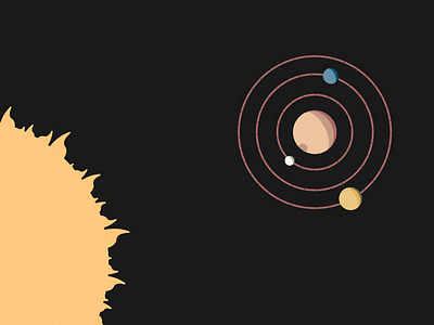 Far far away graphic design illustrator planets space vector