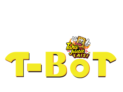 Logo T-Bot app branding illustration logo logo 2d typo logo vector web yellow logo