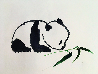 Watercolor panda