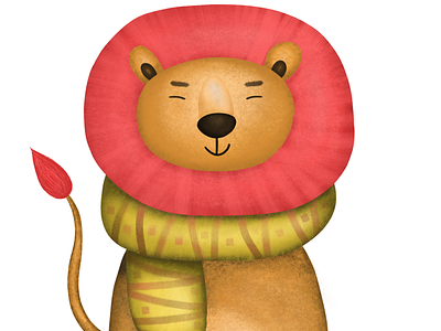 Procreate lion applepencil character digital illustration ipad kids illustration lion procreate