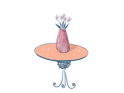🌸🌸🌸 apple pencil digital art flowers illustration ipad procreate still life table texture vase vector
