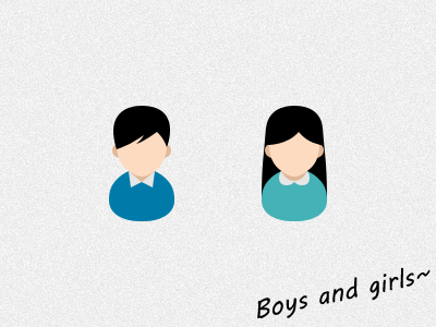 Boys and girls head portrait