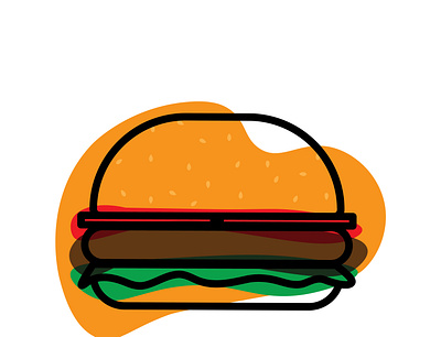 Burger Ding!! animation branding design flat icon illustration logo ui ux vector