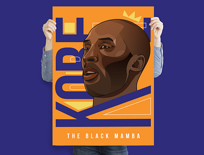 The Black Mamba - Kobe Bryant poster art bryant illustration kobe lakers nba nba poster poster art sport vector wacom cintiq
